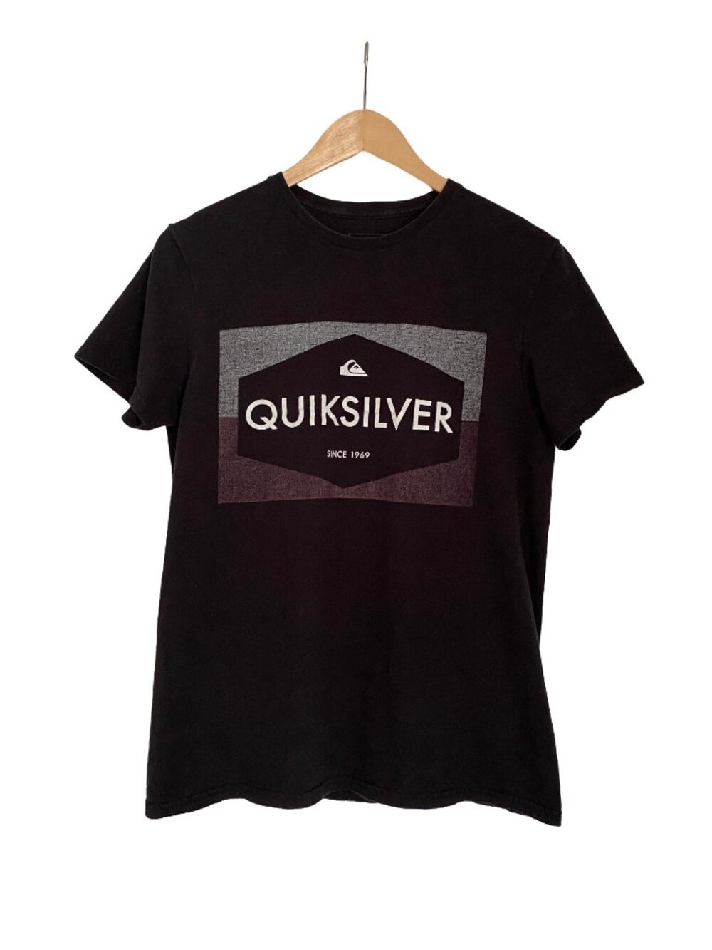 Quiksilver - Logo Graphic T-Shirt - Black Surf Skate Tee - Size: Men's M